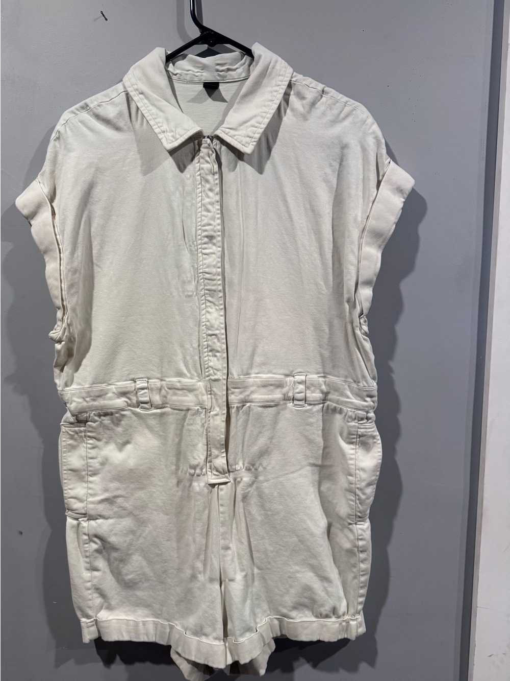 ICON Cream Short Sleeve Utility Romper